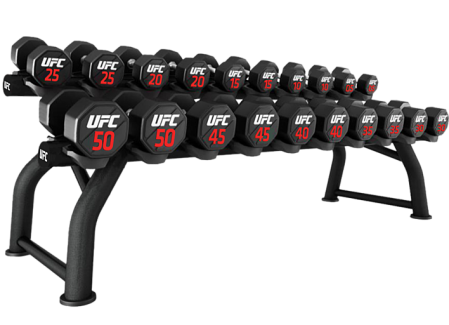 Горизонтальная стойка для хранения гантелей на 10 пар UFC