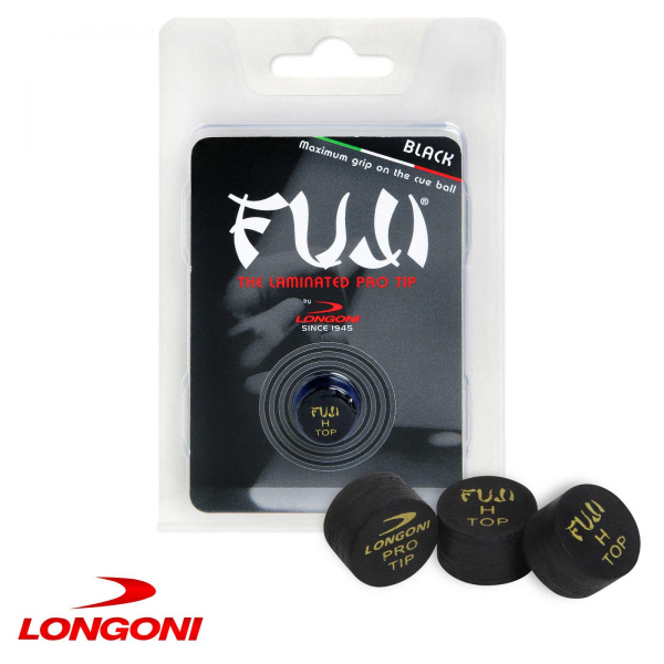 Наклейка для кия Longoni Fuji Black ø14мм Hard 1шт.