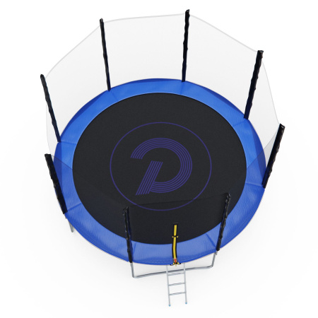 Батут с сеткой DFC PELPO 12ft с лестницей, BLUE