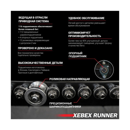Инерционная беговая дорожка с двигателем Xebex AST-02