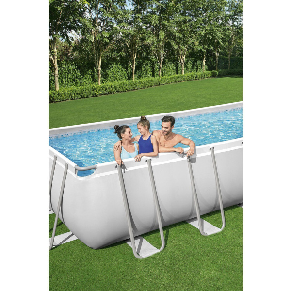 Каркасный бассейн Bestway Power Steel 5612B (640x274x132см, с фильтр-насосом, лестницей и тентом)