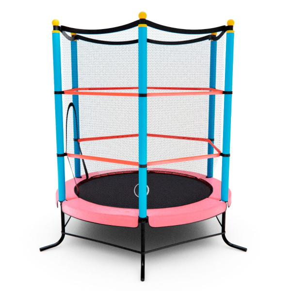 Батут детский DFC SMRKIDS 55" с сеткой, PINK