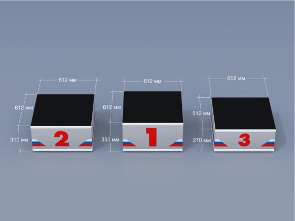 Пьедестал (СТАНДАРТ) Штабель 612х612мм (квадратный)