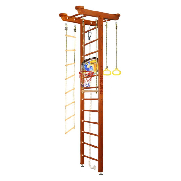 Шведская стенка Kampfer Big Sport Ceiling Basketball Shield (№4 Вишневый Высота 3 м)