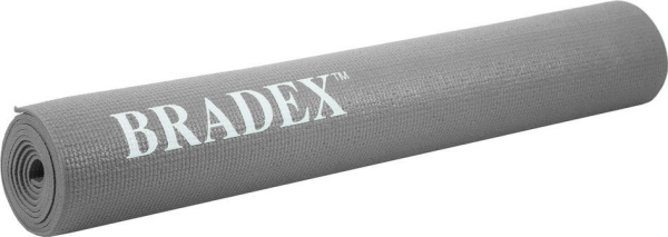Коврик для йоги и фитнеса Bradex SF 0686, 190*61*0,5 см, серый