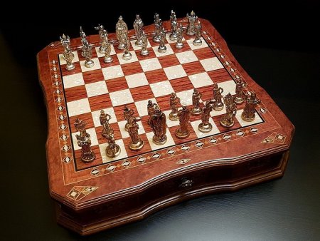 Шахматы "Сражение" роза антик