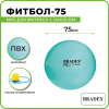 Мяч для фитнеса «ФИТБОЛ-75» с насосом, мятный