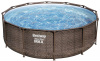 Каркасный бассейн Bestway Steel Pro MAX Ротанг 56709 (366х100, с фильтр-насосом)