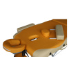 Массажный стол DFC NIRVANA, Elegant PREMIUM, 192х75х6 см, алюм. ножки, цвет оранж./беж. (orange/beig
