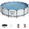 Каркасный бассейн Bestway Steel Pro Max 56950 (427x107см, с фильтр-насосом, лестницей и тентом)