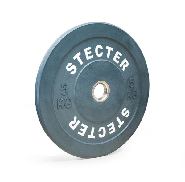 Каучуковый тренировочный диск STECTER 5 кг (серый)
