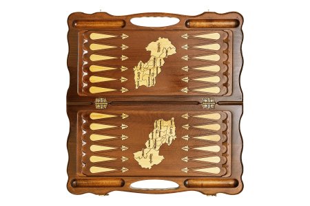 Нарды резные "Арарат и Хорвирап 3" с ручкой 60, Haleyan