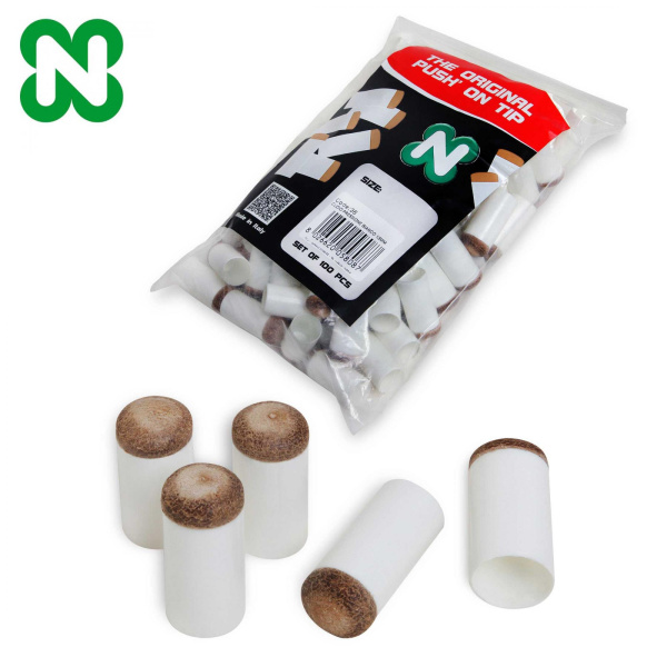 Колпачок для кия Norditalia Push-On-Tips ø13мм белый 100шт.