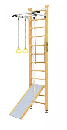 Шведская стенка Kampfer Ride Ceiling (№1 Натуральный Высота 3 м белый турник)
