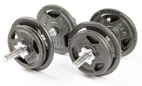 Набор гантелей металлических Хаммертон Atlas Sport 2x11,5 кг