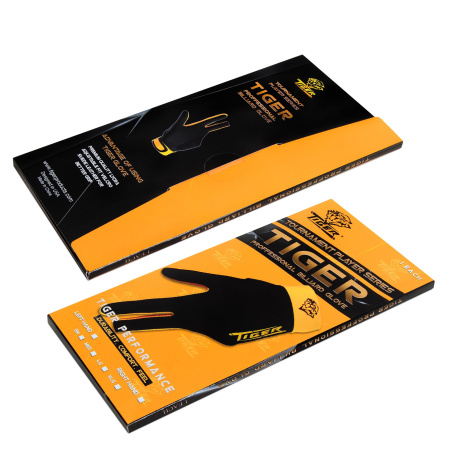 Перчатка Tiger Professional Billiard Glove черная/желтая правая XL