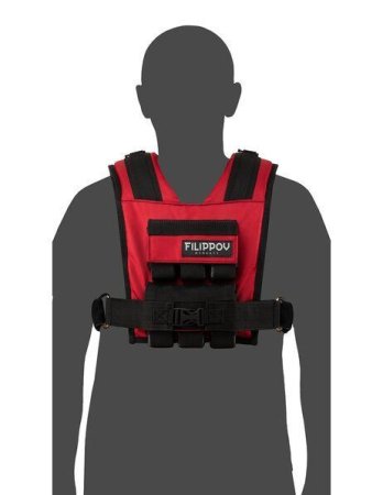 Жилет-утяжелитель «Hard Training FILIPPOV» Красный 1