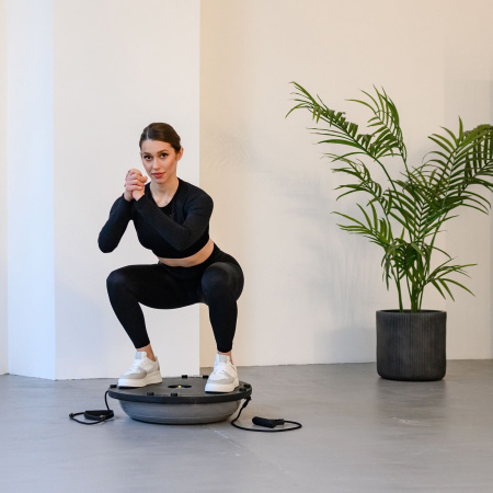 Полусфера балансировочная UNIX Fit с эспандерами, 58 см