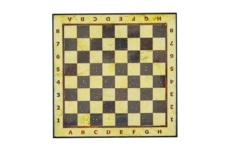 Шахматный ларец из янтаря с доской малый (дуб) 25*25