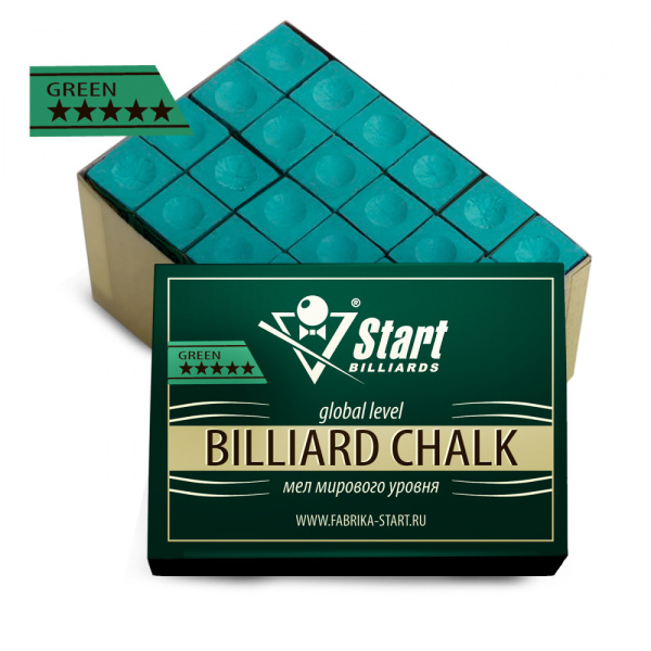 Мел Startbilliards 5 звезд зеленый (72шт)