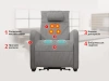 Кресло-реклайнер электрический с подъемом и массажем FUJIMO LIFT CHAIR F3005 VLFL Mouse (Space 15)