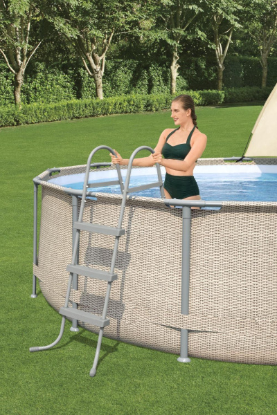 Каркасный бассейн Bestway Steel Pro Max 5614V (396x107, с фильтр-насосом, лестницей и навесом)