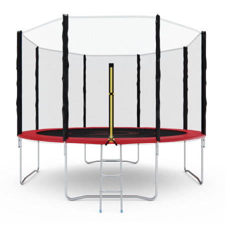 Батут с сеткой DFC PELPO 12ft с лестницей, RED