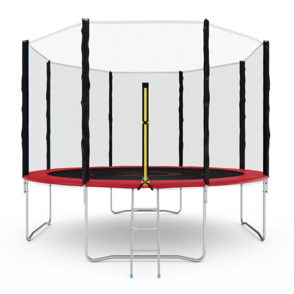 Батут с сеткой DFC PELPO 12ft с лестницей, RED