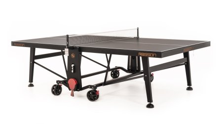 Теннисный стол складной для помещений "RASSON PREMIUM T01 Indoor" (274 х 152,5 х 76 см, черный ясень) с сеткой