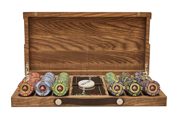 Набор для покера Luxury Ceramic на 200 фишек в кейсе из ясеня, Partida