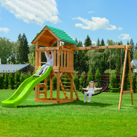 Детский игровой комплекс UNIX Line (6 in 1) Light Green